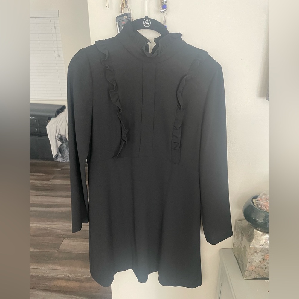 Zara NWT black dress, long sleeves , Aline and mid thigh length